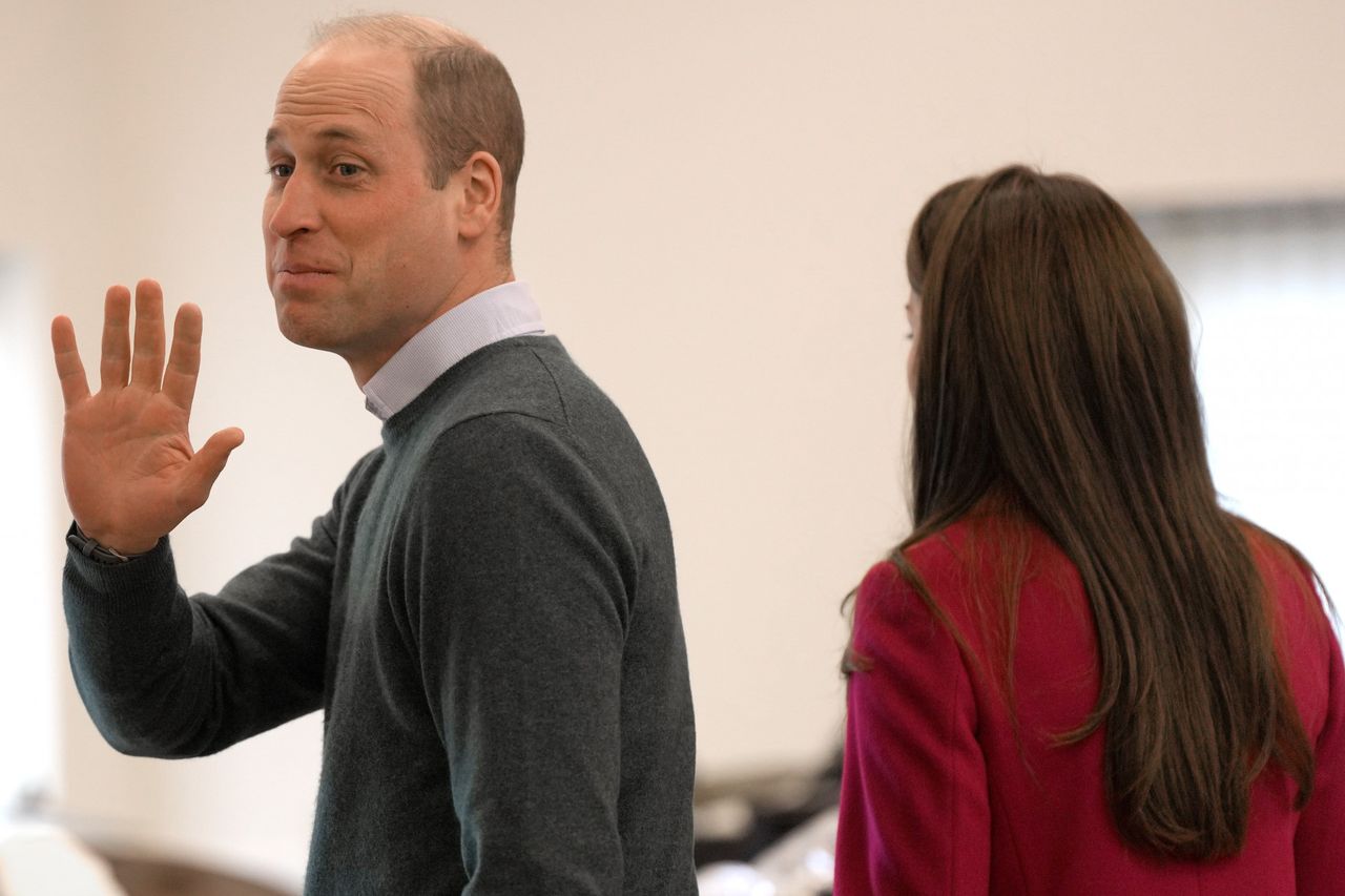 Britain's Kate, Princess of Wales, and Prince William wave after a visit to Windsor Foodshare in Windsor, Thursday, Jan. 26, 2023. The Prince and Princess of Wales learned about the support that the organisation provides to individuals and families living in the local area, before helping volunteers to sort food donations and prepare packages for the charity's clients., Credit:Avalon.red / Avalon