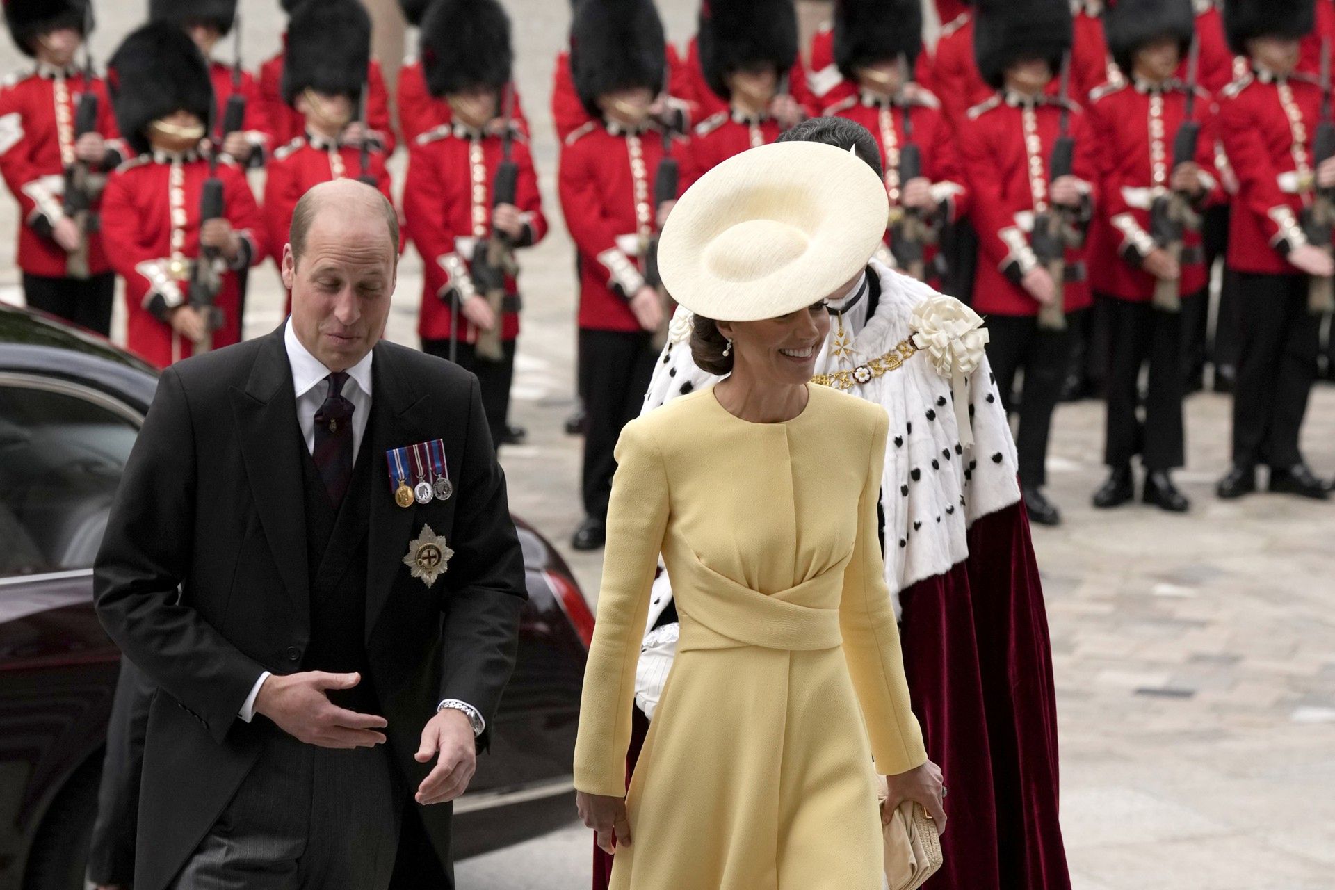 Książę William i księżna Kate na mszy dziękczynnej - jubileusz 70-lecia panowania królowej Elżbiety II