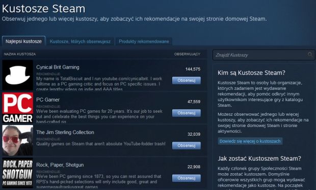 Steam rośnie: ma już 100 milionów użytkowników. A kim są Kustosze?