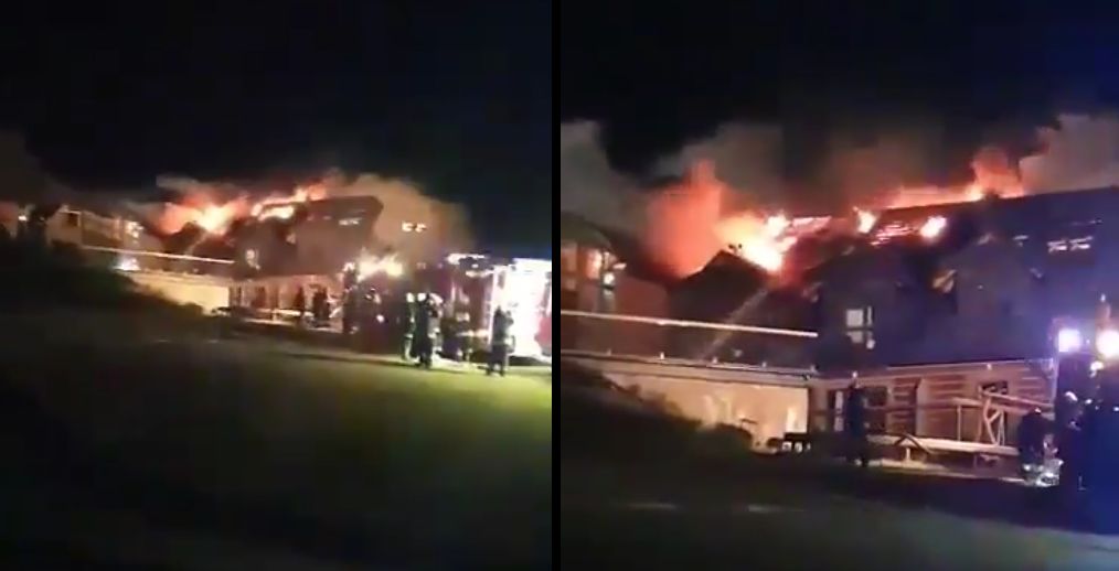 Istebna. Pożar hotelu Złoty Groń, ewakuowano ponad 30 osób