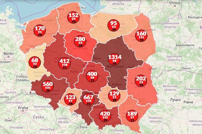Koronawirus w Polsce. Mapa zakażeń pokazuje ponad 5200 przypadków. Na świecie COVID-19 zbiera żniwa
