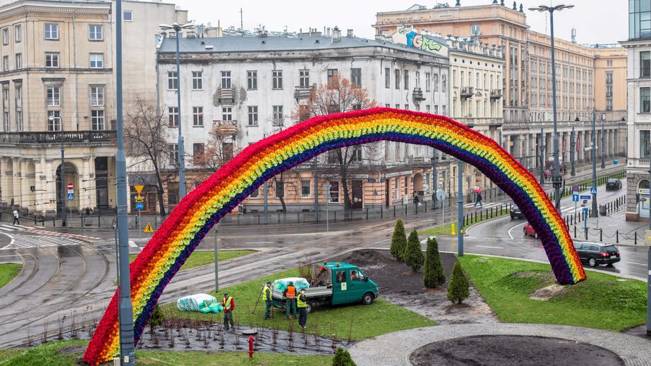 Instalacja na Placu Zbawiciela 