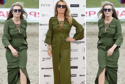 LOOK OF THE DAY: Karolina Ferenstein-Kraśko w sukience khaki