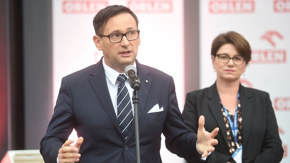 Daniel Obajtek i Patrycja Klarecka