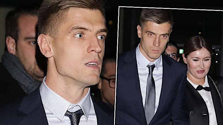 Krzysztof Piątek i Paulina Procyk na pokazie Giorgio Armani