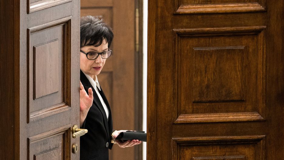 Marszałek Sejmu Elżbieta Witek jest zażenowana zachowaniem posłów opozycji.