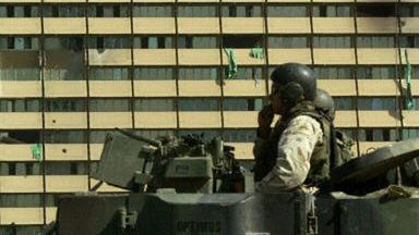 Hotel Rashid, w którym zatrzymał się amerykański wiceminister obrony Paul
Wolfowitz