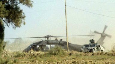 Zestrzelony amerykański śmigłowiec