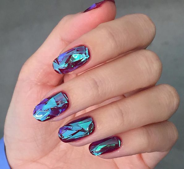 Shattered Glass Manicure