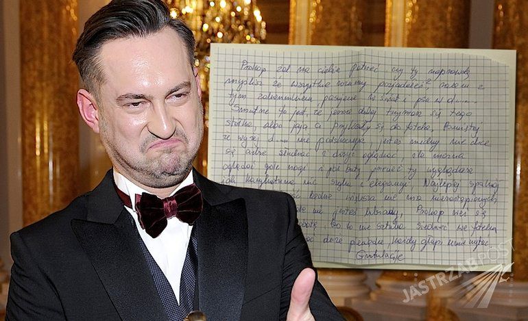 Marcin Prokop pokazał treść listu od swojej hejterki: "Żal na ciebie patrzeć"