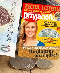 Banknoty w "Przyjaciółce". Losowo ukryte pod złotą folią