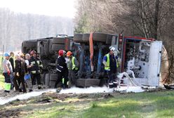 Wypadek cysterny z tlenem. Poważne utrudnienia na A4