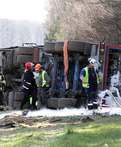 Wypadek cysterny z tlenem. Poważne utrudnienia na A4