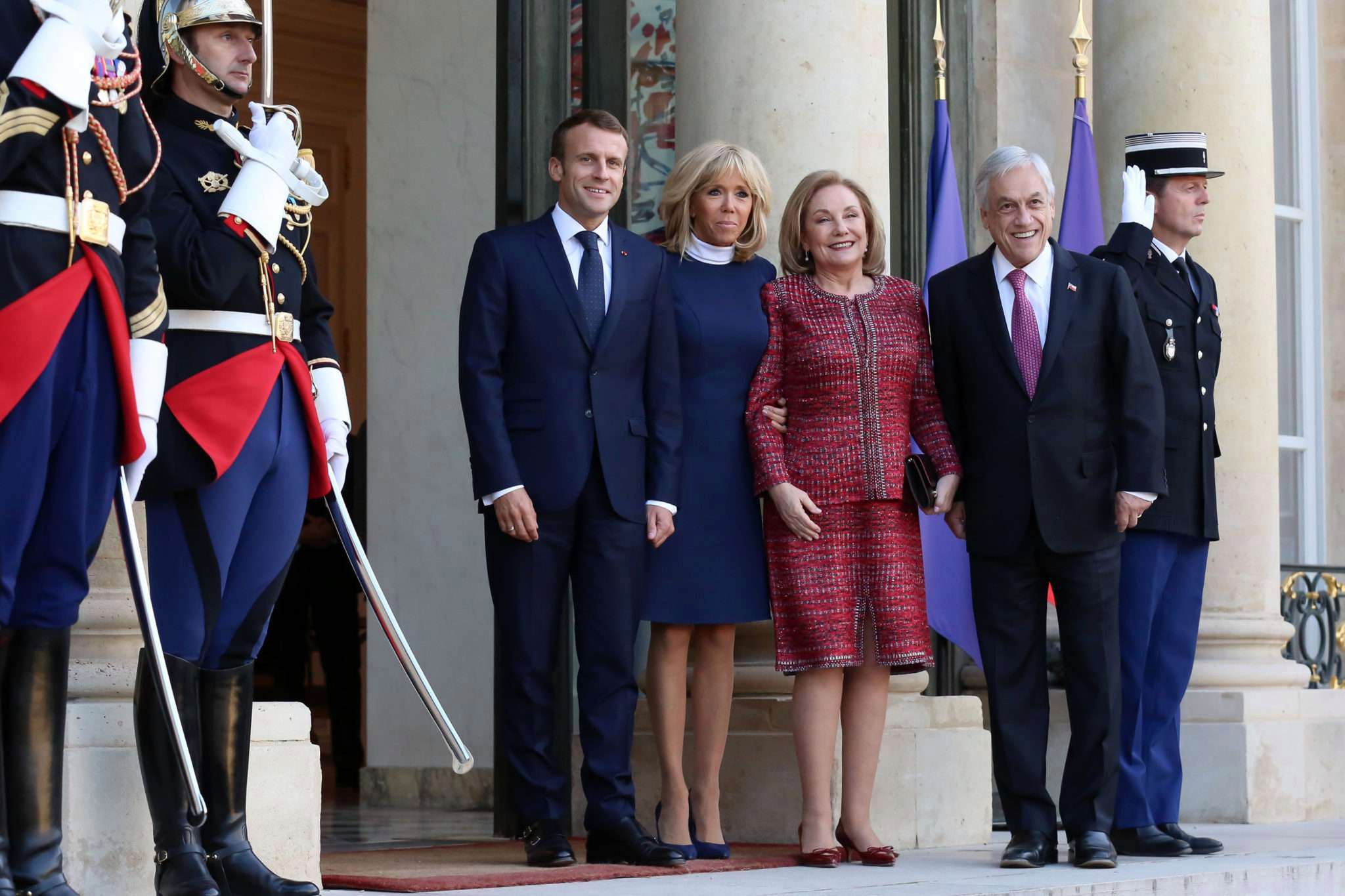 Stylizacja Brigitte Macron ze spotkania z parą prezydencką z Chile