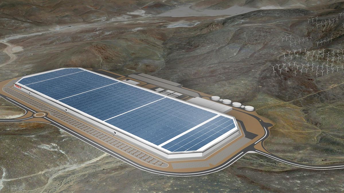 Gigafactory w Kalifornii. To tutaj powstają baterie dla samochodów marki Tesla.