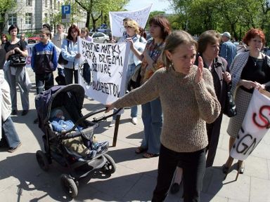 Protest samotnych matek w stolicy