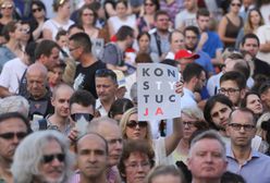 Protest Razem przed Pałacem Prezydenckim