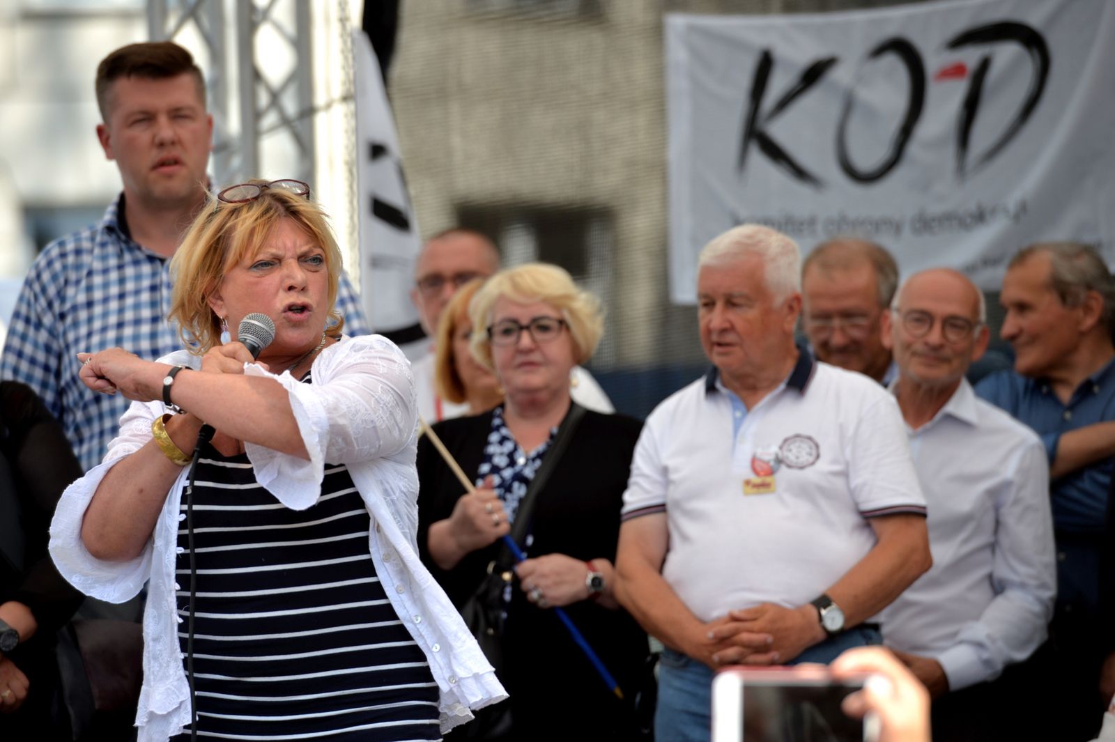 Aktorka, która zgarnęła pulę na proteście KOD. Dorota Stalińska lepsza niż liderzy opozycji