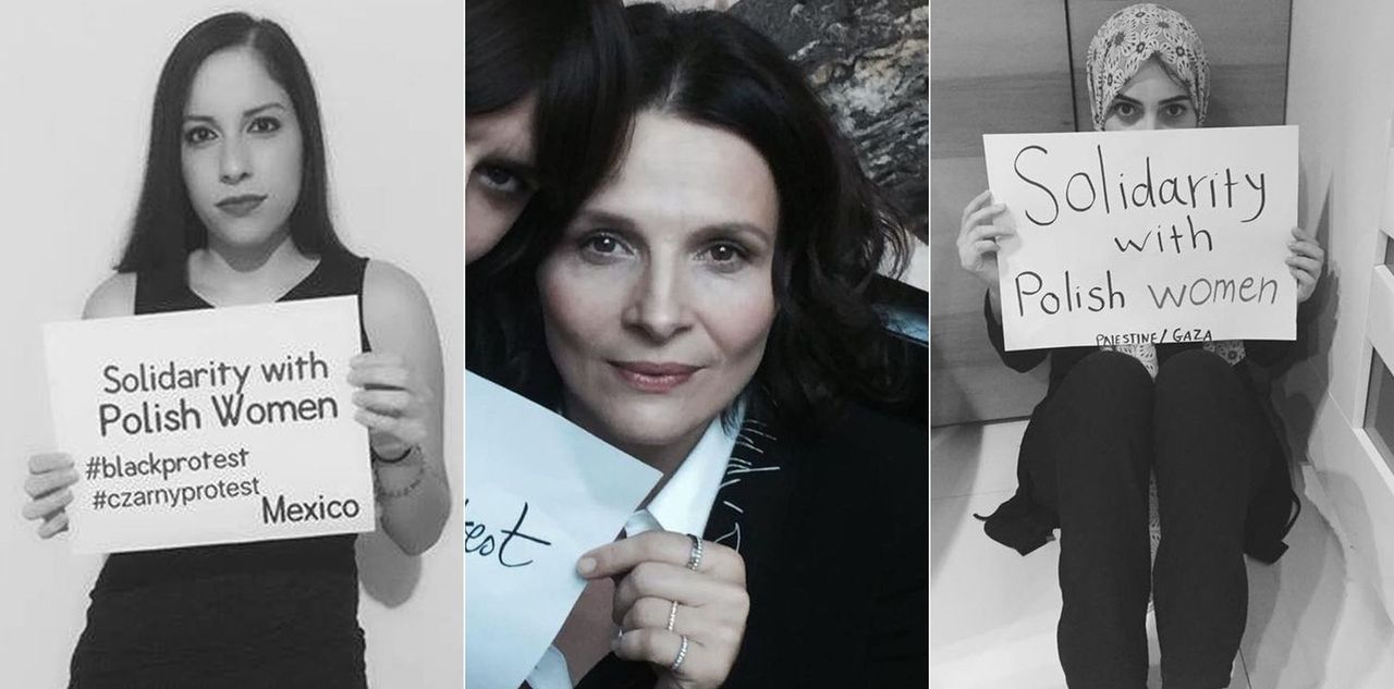 Kobiety z całego świata solidaryzują się z Polkami. Nie zabrakło też facetów