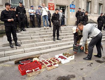 Sadownicy protestowali w Warszawie