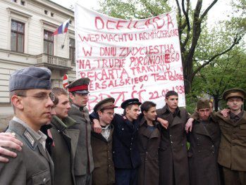 Krakowski protest przeciwko obchodom w Moskwie