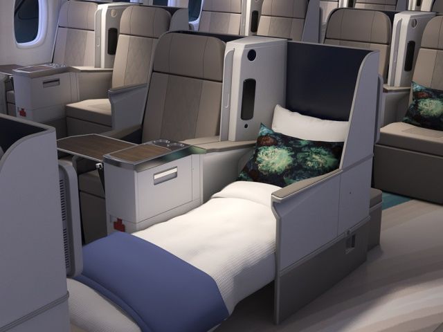 Wizualizacja wnętrza luksusowego samolotu (fot. crystalcruises.com) 