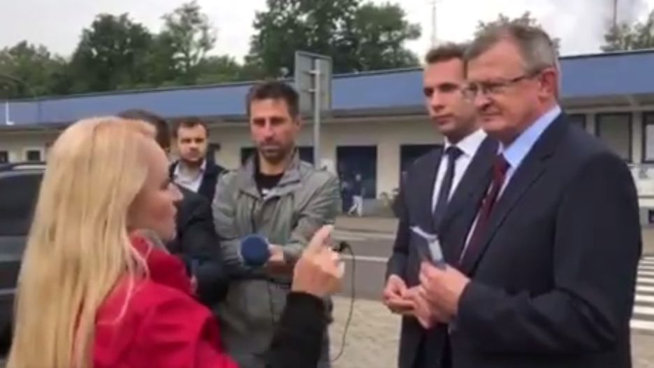 Wybory parlamentarne 2019. Kandydatka KO przerwała briefing Tadeusza Cymańskiego i Jana Kanthaka