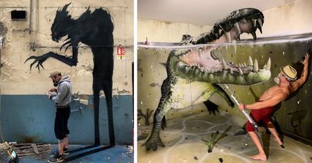 20 trójwymiarowych graffiti, które kompletnie odmieniły ponurą miejską przestrzeń