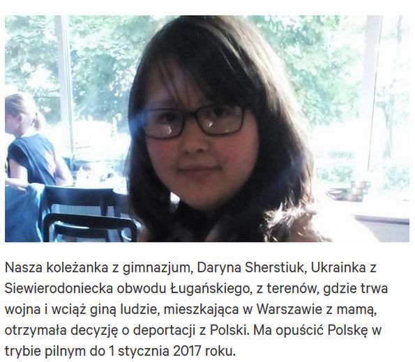 „Pomóżcie powstrzymać deportację”. 13-letnia Daryna z Ukrainy i jej polskie życie na wulkanie