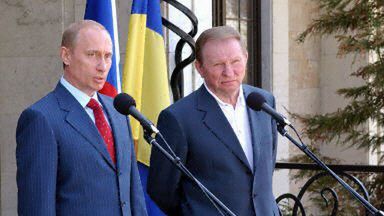 Prezydent Rosji Władimir Putin i prezydent Ukrainy Leonid Kuczma