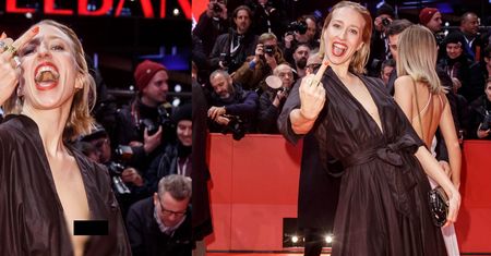 Juliane Elting chciała pokazać palec, pokazała znacznie więcej!
