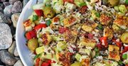 Sałatka z ryżem i serem halloumi