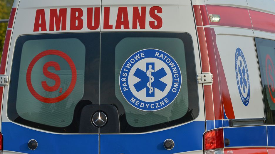 Mężczyzna został zabrany do szpitala