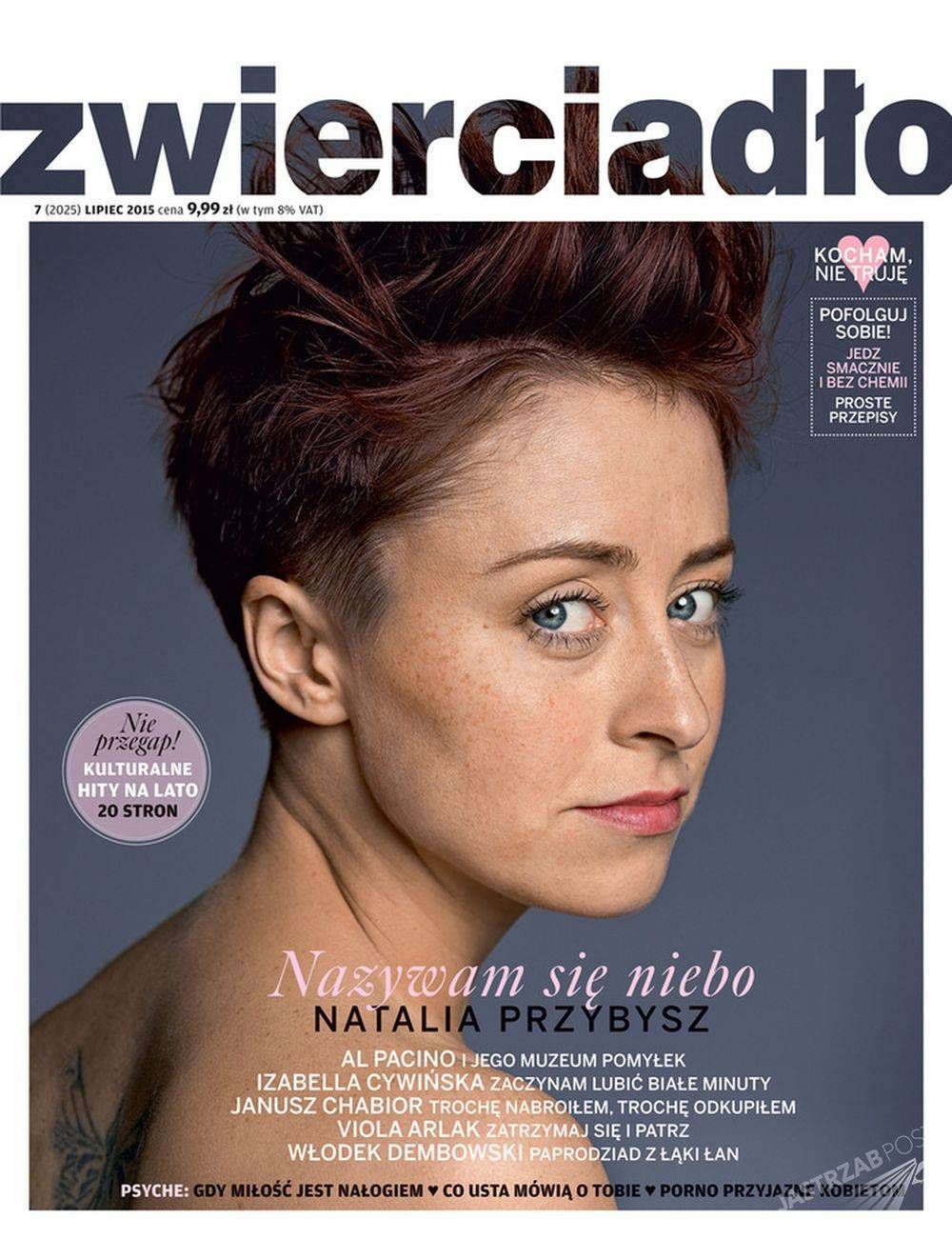 Natalia Przybysz na okładce Zwierciadła, fot. wiertualnemedia.pl