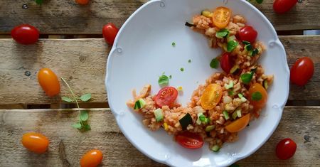 Risotto z kurczakiem i owocami morza