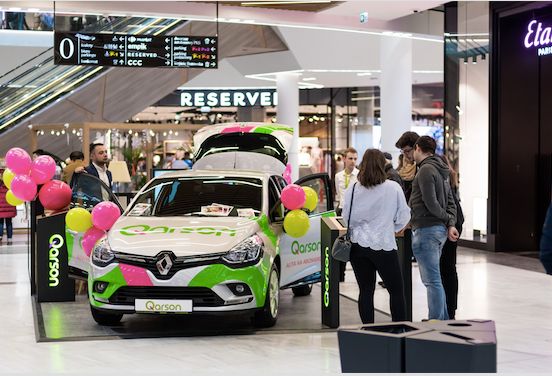 Qarson jako pierwszy wprowadza nowy model sprzedaży  aut na abonament w centrach handlowych