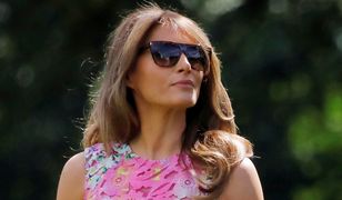 Melania Trump w cukierkowym różu w Ohio. "Osładza" wizerunek męża?