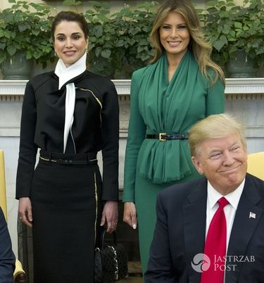 Melania Trump w zielonej sukni