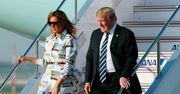 Melania Trump zaskoczyła sukienką w Tokio. Na białym materiale widnieją nietypowe kształty
