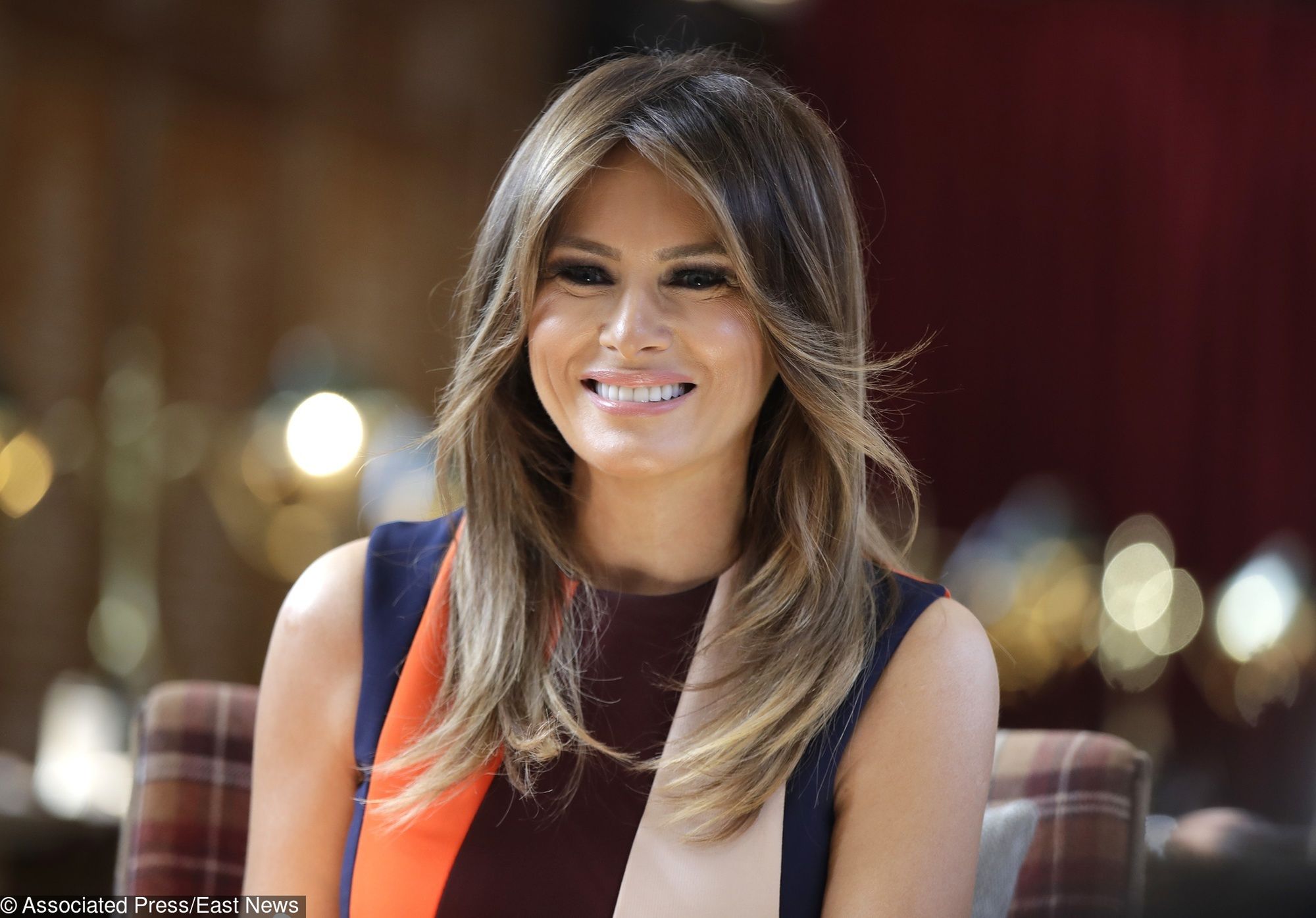 Melania Trump podczas spotkania w Szpitalu Królewskim. 