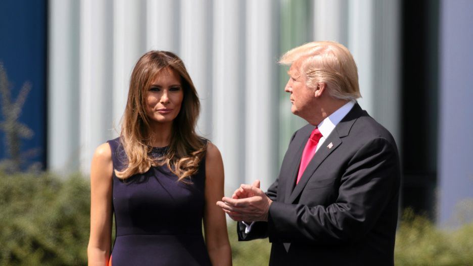 Donald Trump z Pierwszą Damą w Warszawie