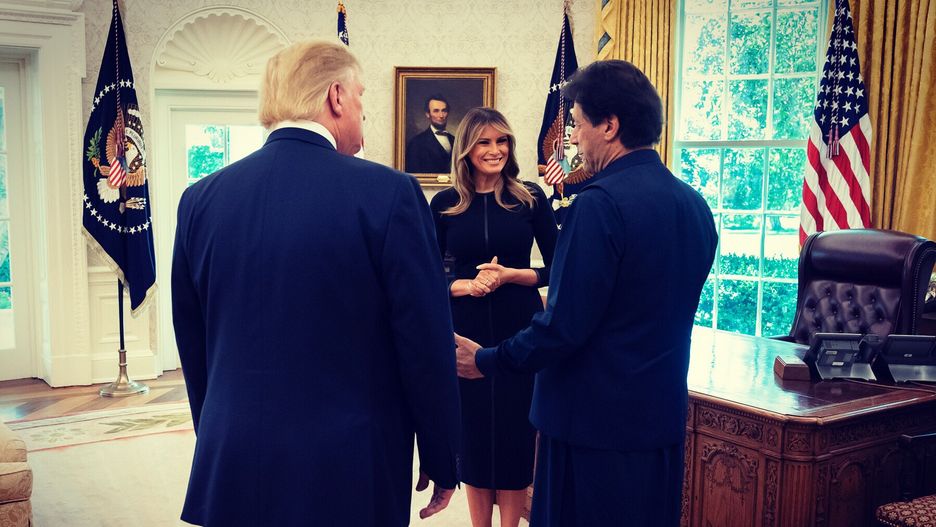 Melania Trump wita premiera Pakistanu Imrana Khana