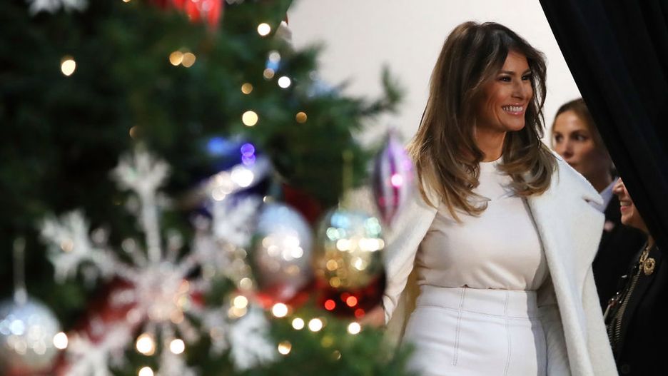 Melania Trump przy choince