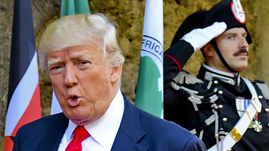 Donald Trump przed obradami G7 w Taorminie