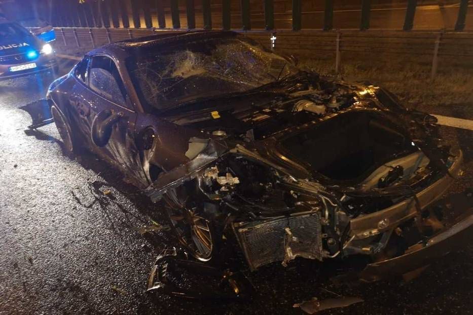 Rozbił luksusowe Porsche na Autostradzie A1