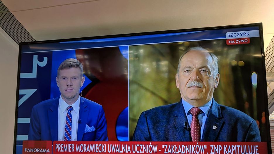 Belka w TVP Info: wynika z niej, że uczniowie byli zakładnikami nauczycieli