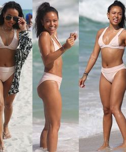 Karrueche Tran na plaży w seksownym bikini. Tak zabiega o popularność