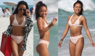 Karrueche Tran na plaży w seksownym bikini. Tak zabiega o popularność