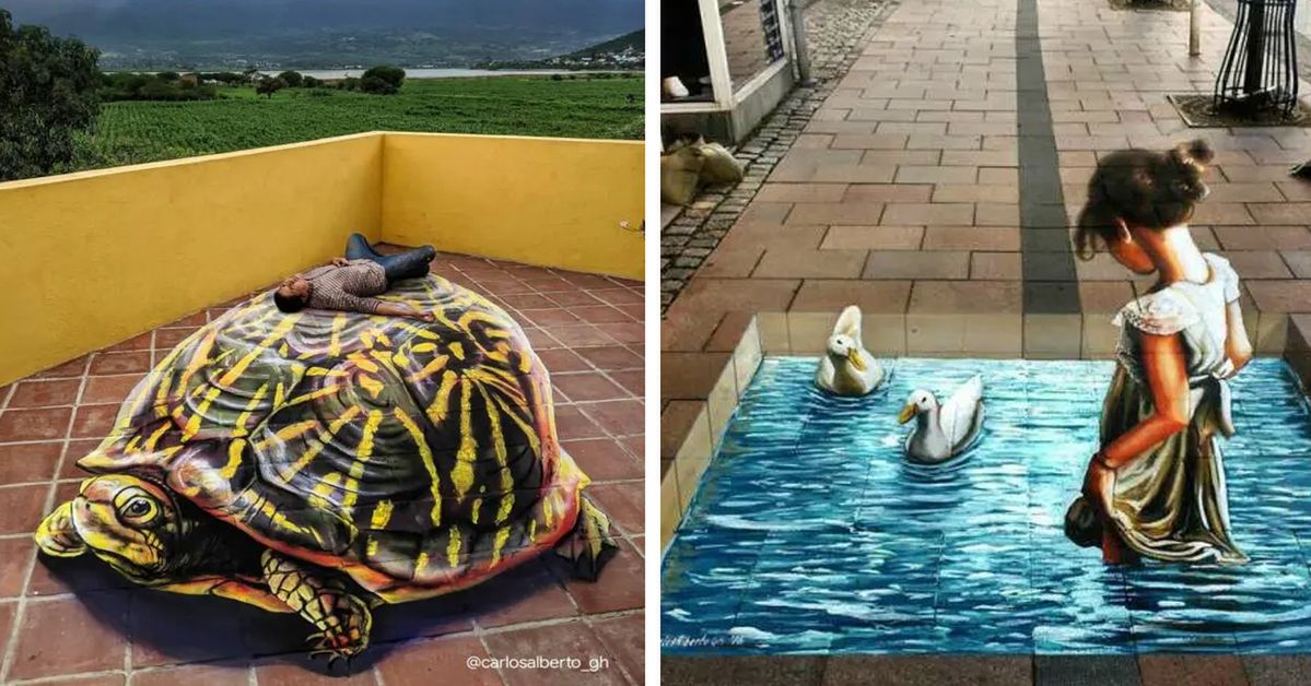 23 Surreal Murals That Create Optical Illusions and Effectively Trick Human Vision