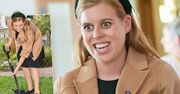 Księżniczka Beatrice z dużym ciążowym brzuszkiem szaleje z łopatą w ogródku. Nie obyło się bez wpadki. Eksperci biją na alarm